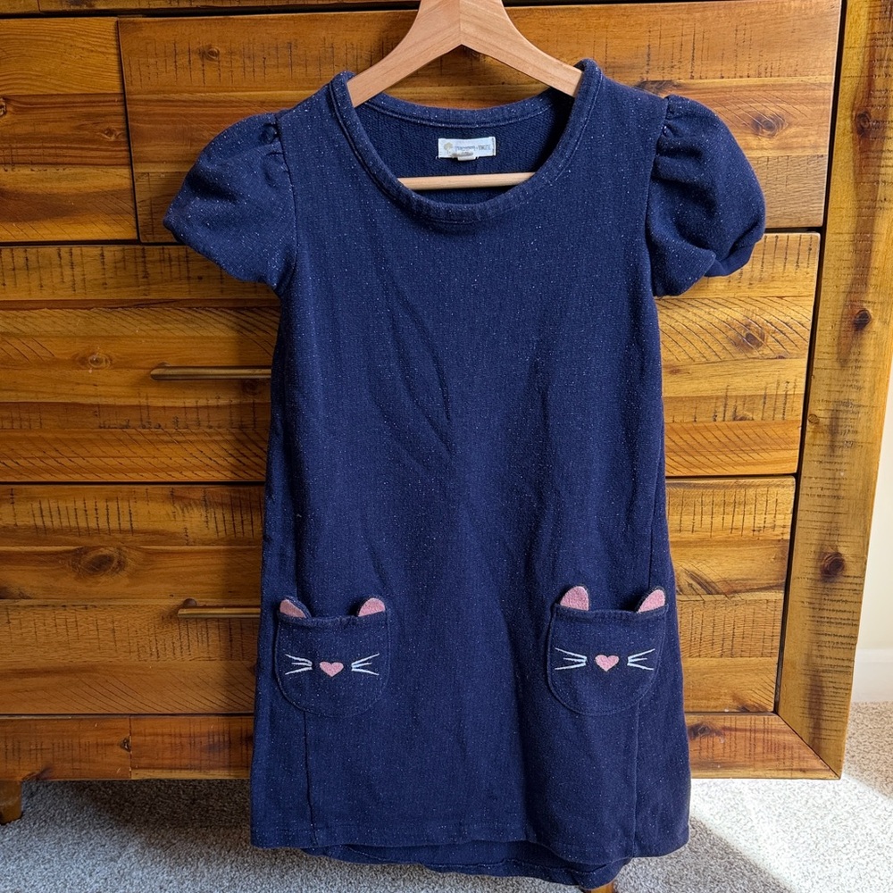 Tucker & Tate Children's Navy Sparkle Cat-Pocket Dress